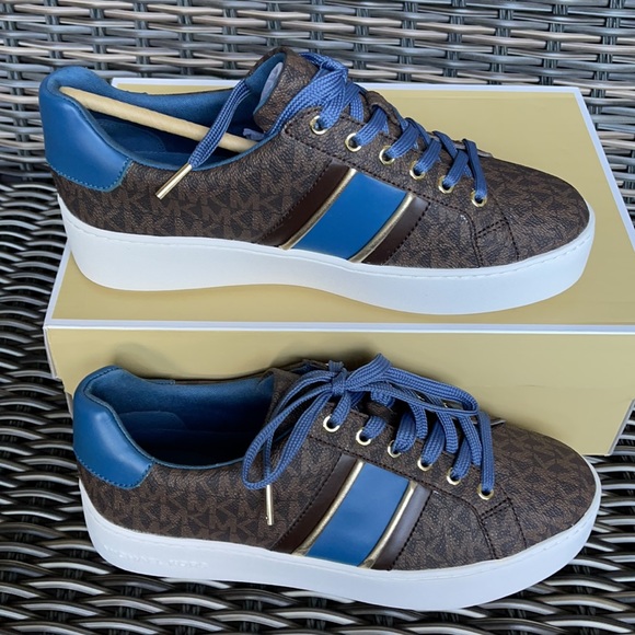 Michael Kors Poppy Stripe Lace Up MK Sig Small WMNS - Picture 2 of 16